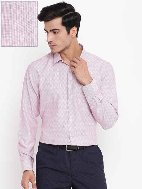 

Blackberrys Men Red Slim Fit Printed Formal Shirt
