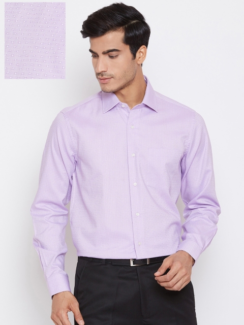 

Blackberrys Men Lavender Smart Fit Self Design Formal Shirt