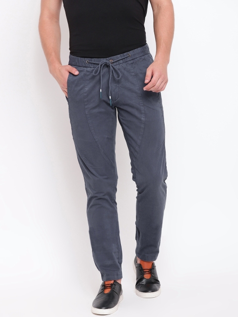 

Blackberrys Men Navy Blue Slim Fit Solid Joggers