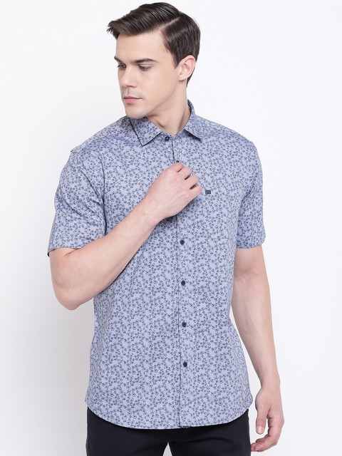 

Blackberrys Men Blue Slim Fit Printed Casual Shirt