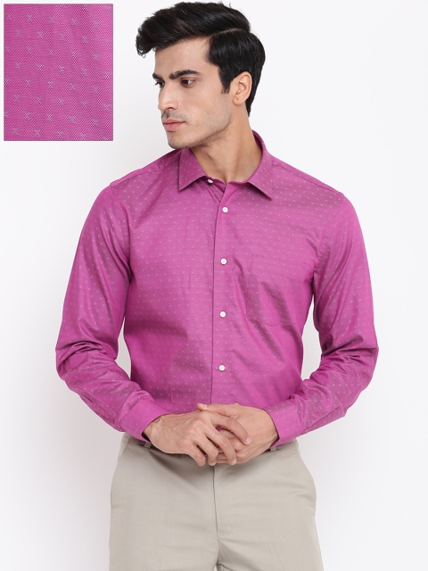 

Blackberrys Men Magenta Slim Fit Self Design Formal Shirt