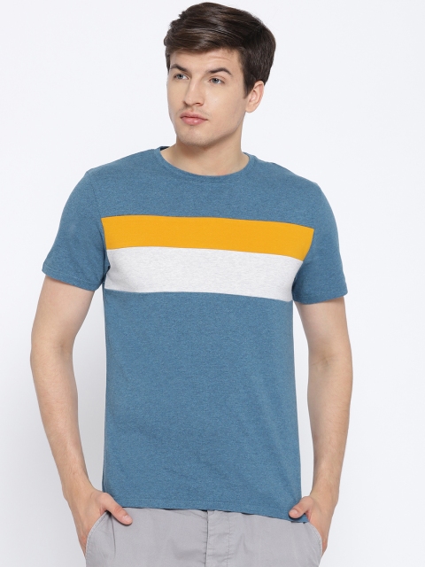 

Blackberrys Men Blue Printed Round Neck T-shirt