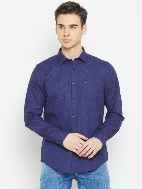 

Blackberrys Men Blue Slim Fit Printed Casual Shirt