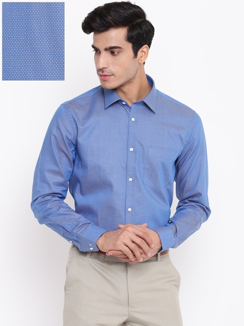 

Blackberrys Men Blue Slim Fit Self Design Formal Shirt