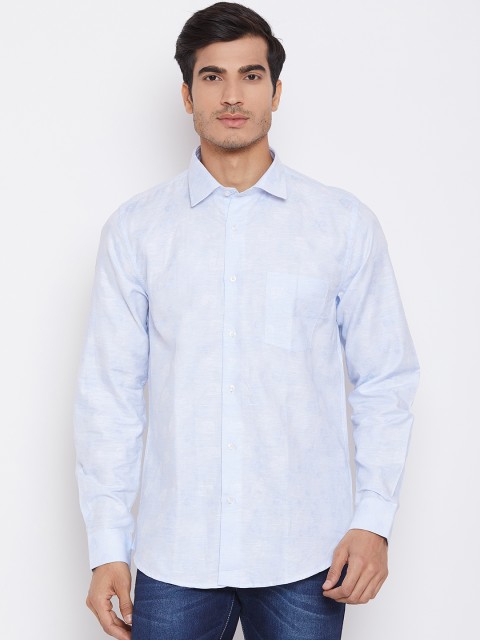 

Blackberrys Men Blue Slim Fit Self Design Casual Shirt