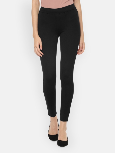 

Allen Solly Women Black Solid Treggings