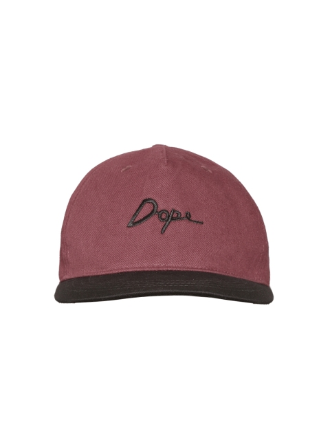 

Blueberry Unisex Maroon & Black Colourblocked Snapback Cap