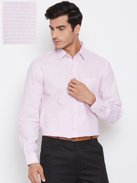 

Blackberrys Men Pink Slim Fit Checked Casual Shirt
