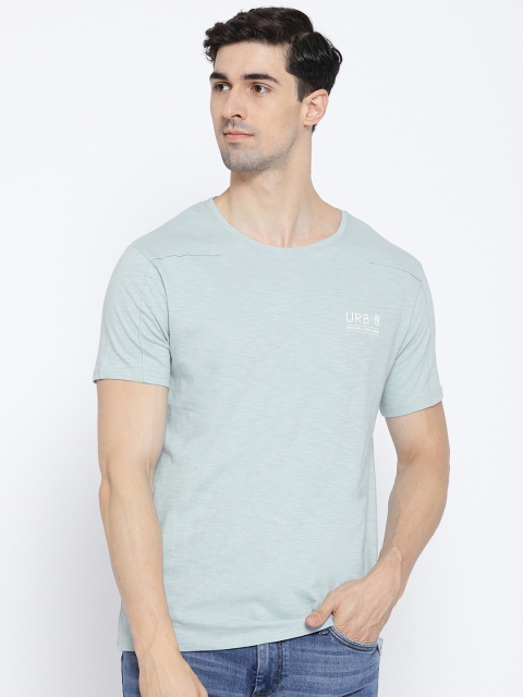 

Blackberrys Men Blue Solid Round Neck T-shirt