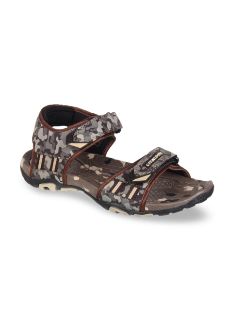 

OFF LIMITS Men Brown & Beige Synthetic Camouflage Printed Sports Sandals