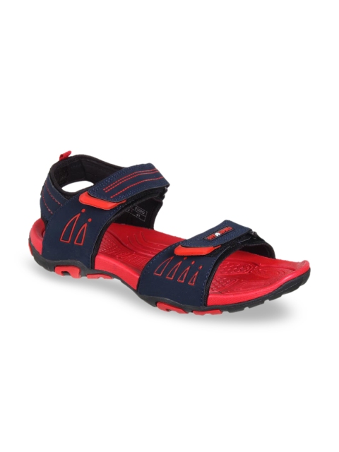 

OFF LIMITS Men Navy Blue & Red Synthetic Sports Sandals