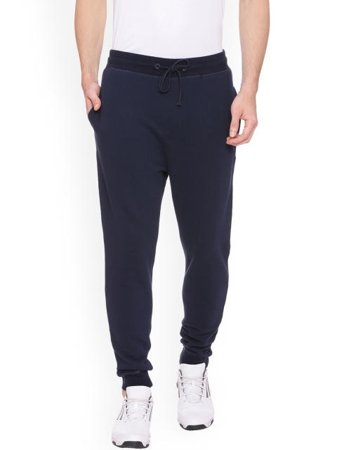 

Basics Men Navy Blue Solid Slim Fit Joggers