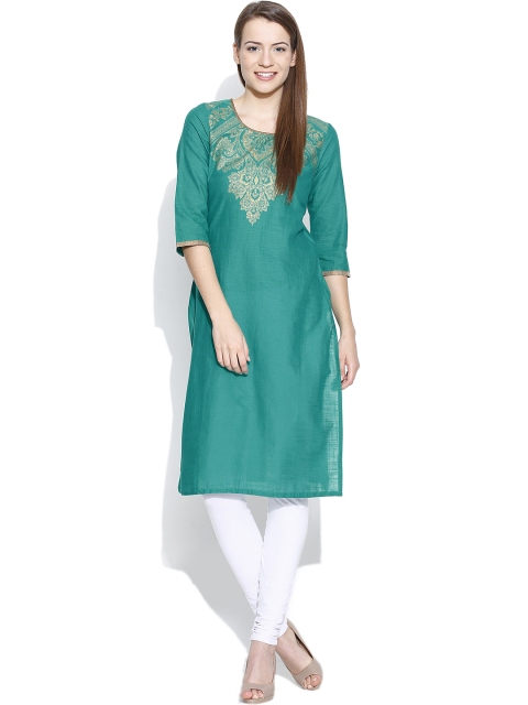 

Aurelia Green Printed Kurta