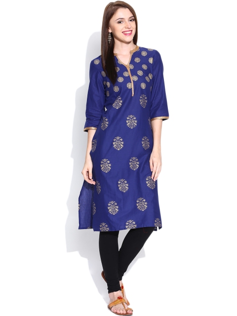 

Aurelia Blue Printed Kurta
