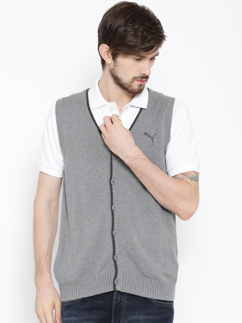 

PUMA Grey Sleeveless Cardigan