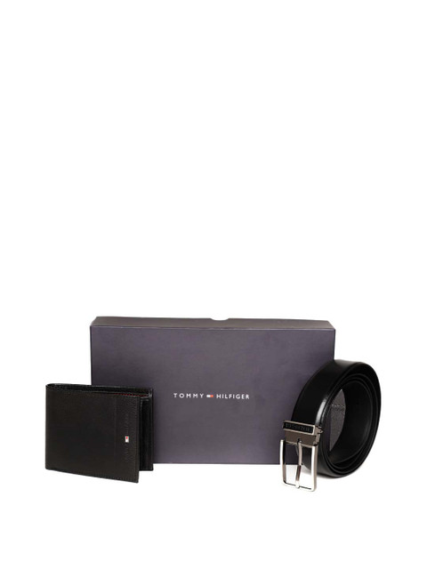 

Tommy Hilfiger Men Leather Accessory Gift Set, Black