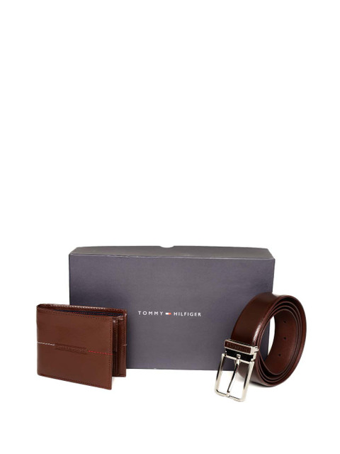 

Tommy Hilfiger Men Leather Accessory Gift Set, Brown