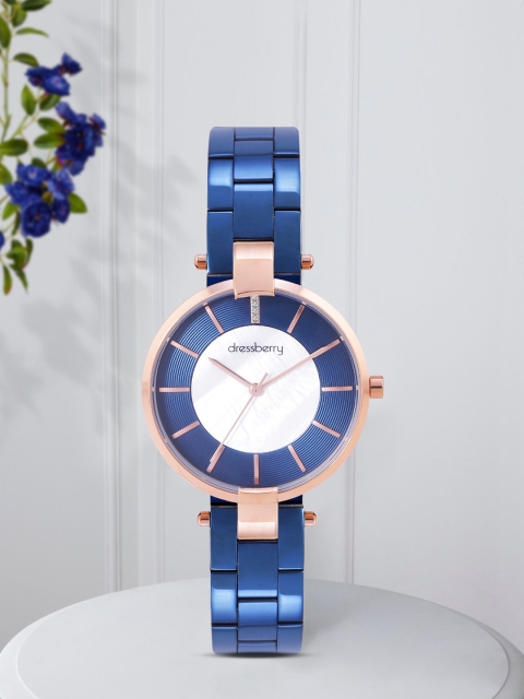 

DressBerry Women White & Navy Blue Analogue Watch MFB-PN-MF0224L.04