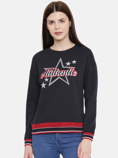 

Jealous 21 Women Navy Printed Sweatshirt, Navy blue