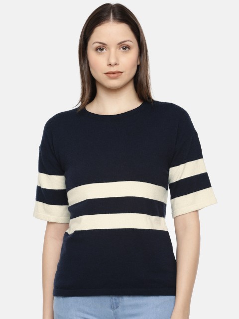 

Jealous 21 Women Navy & Off-white Striped Top, Navy blue