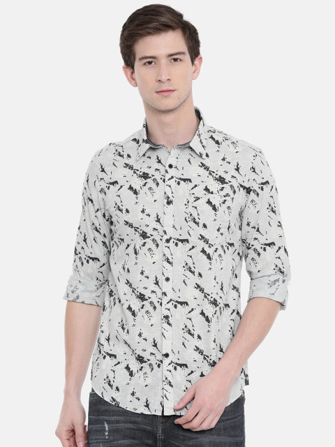 

Lee Cooper Men Grey Regular Fit Printed Casual Shirt