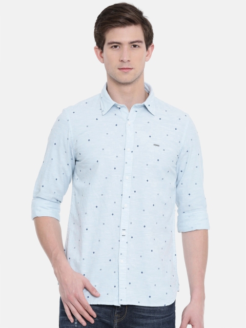 

Lee Cooper Men Blue Regular Fit Printed Casual Shirt