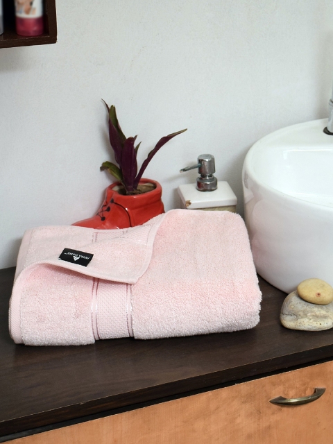 

Avira Home Unisex Pink Solid 500GSM Cotton Bath Towel