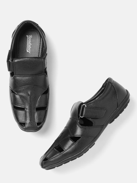 

Roadster Men Black Shoe-Style Sandals