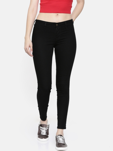 

Vero Moda Women Black Skinny Fit Mid-Rise Clean Look Stretchable Jeans