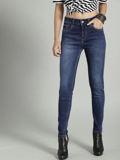 

Roadster Women Blue Skinny Fit Mid-Rise Clean Look Stretchable Jeans