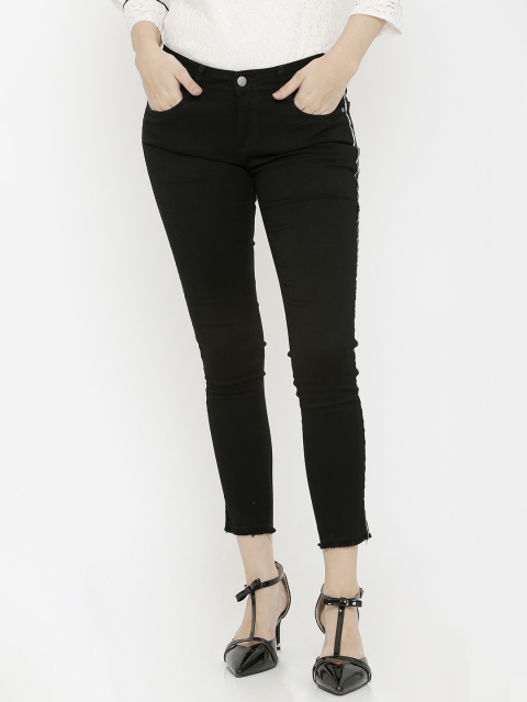 

Kraus Jeans Women K4050 Black Skinny Fit Mid-Rise Clean Look Jeans