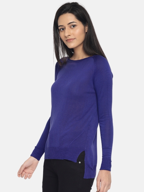 

Kraus Jeans Women Navy Blue Solid Top