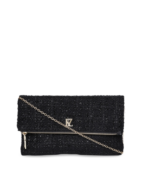 

Kazo Black Textured Clutch