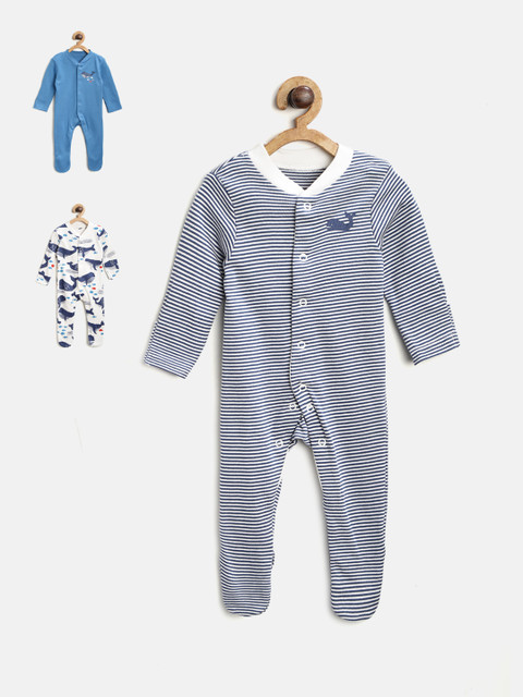

Marks & Spencer Kids Pack of 3 Sleepsuits T784305, Blue