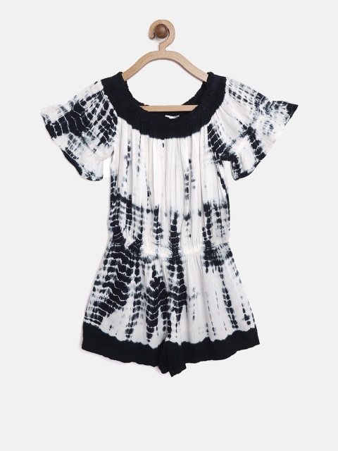 

Marks & Spencer Girls Black & White Dyed Off-Shoulder Playsuit