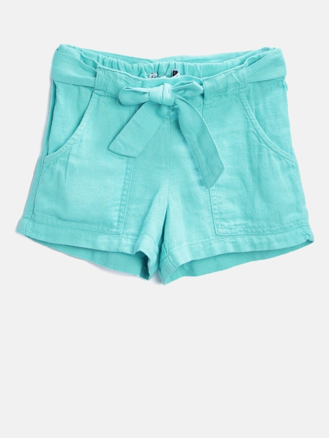 

Marks & Spencer Girls Blue Solid Regular Fit Shorts