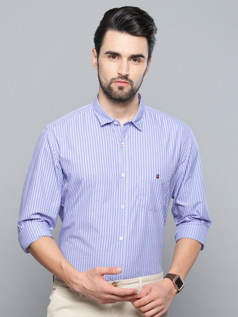 

Louis Philippe Sport Men Blue Slim Fit Striped Smart Casual Shirt