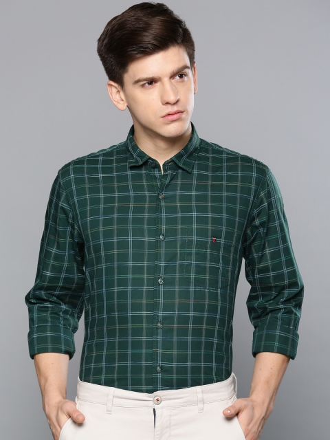 

Louis Philippe Sport Men Green Slim Fit Checked Casual Shirt