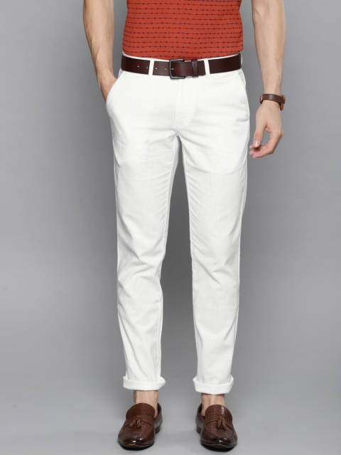 

Louis Philippe Sport Men White Slim Fit Solid Chinos