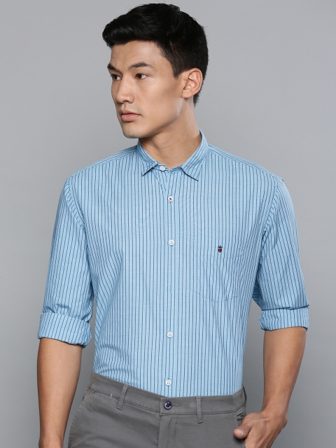 

Louis Philippe Sport Men Blue Slim Fit Striped Smart Casual Shirt