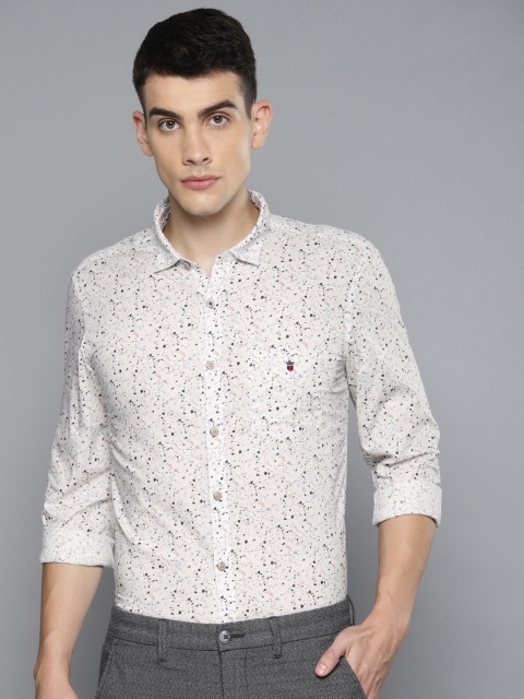 

Louis Philippe Sport Men Off-White Slim Fit Printed Casual Shirt