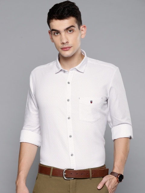 

Louis Philippe Sport Men White Slim Fit Printed Casual Shirt