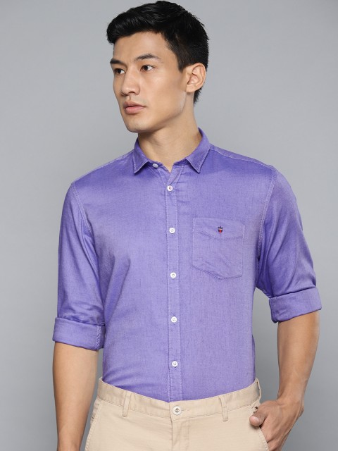 

Louis Philippe Sport Men Blue Slim Fit Solid Smart Casual Shirt