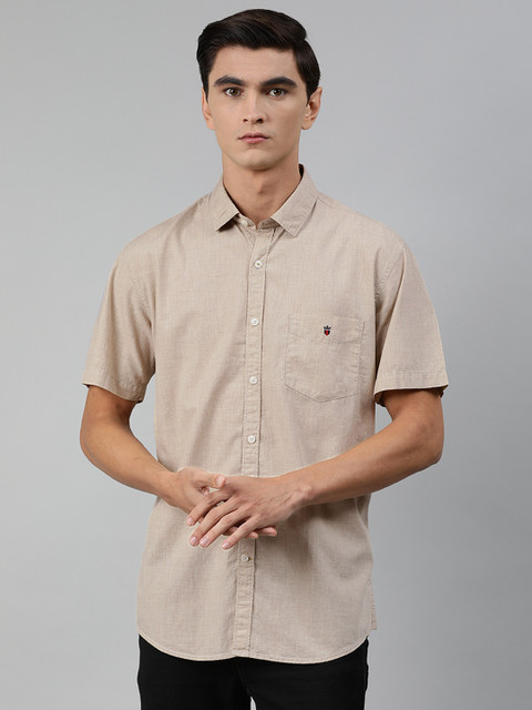 

Louis Philippe Sport Men Beige Slim Fit Solid Casual Shirt