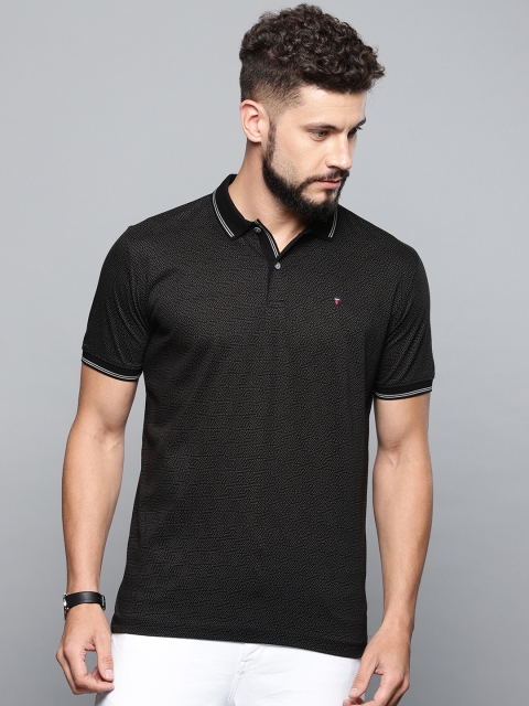 

Louis Philippe Sport Men Black Printed Polo Collar T-shirt