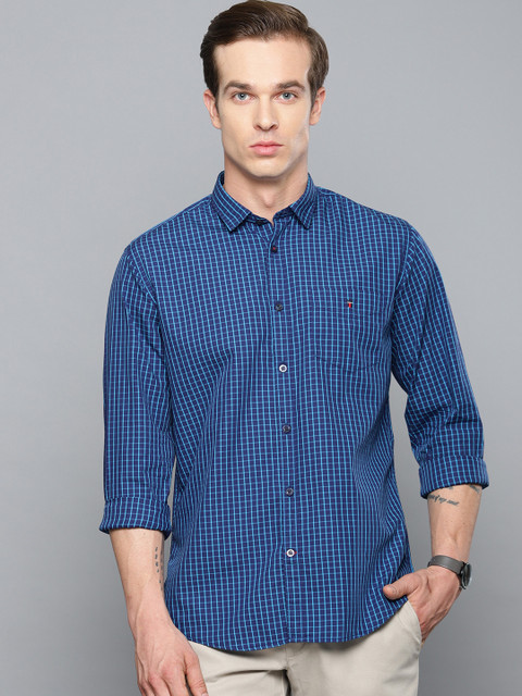 

Louis Philippe Sport Men Blue Slim Fit Checked Casual Shirt