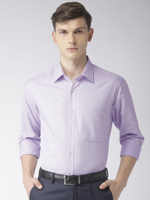 

Raymond Men Lavender Slim Fit Self Design Formal Shirt