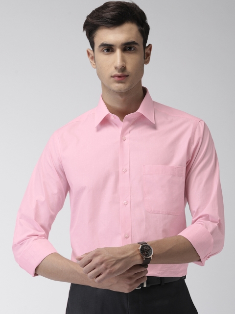 

Raymond Men Pink Slim Fit Self Design Formal Shirt