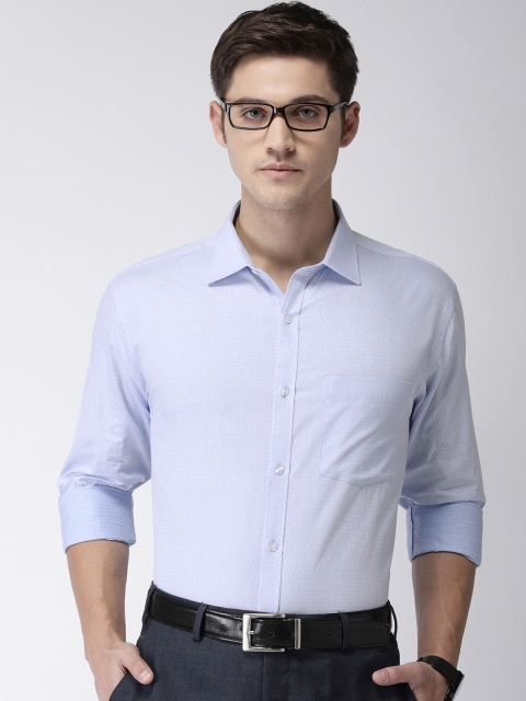 

Park Avenue Men Blue Slim Fit Self Design Formal Shirt