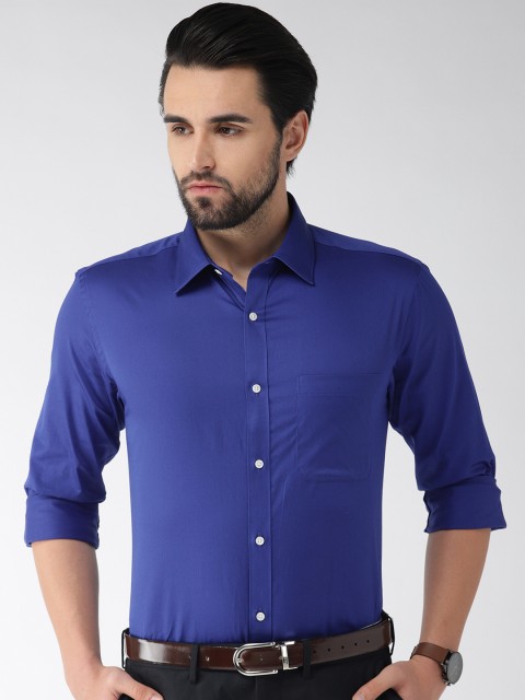 

Raymond Men Blue Slim Fit Solid Formal Shirt
